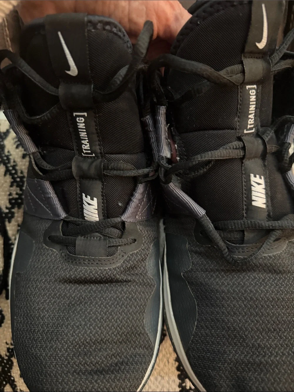 Nike Men’s Black and White Athletic Training Shoes